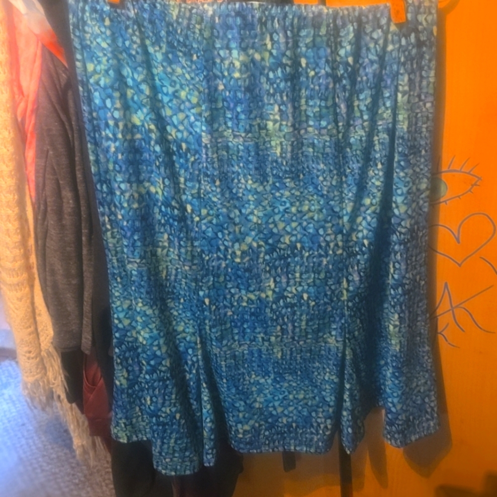 Blue Patterned Women's Skirt